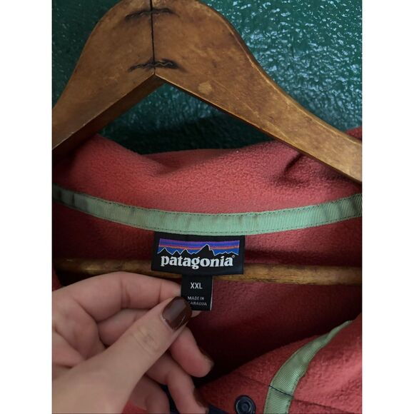 PATAGONIA BURNT ORANGE  SNAP T FLEECE SWEATER MEN’S XXL - Picture 2 of 3